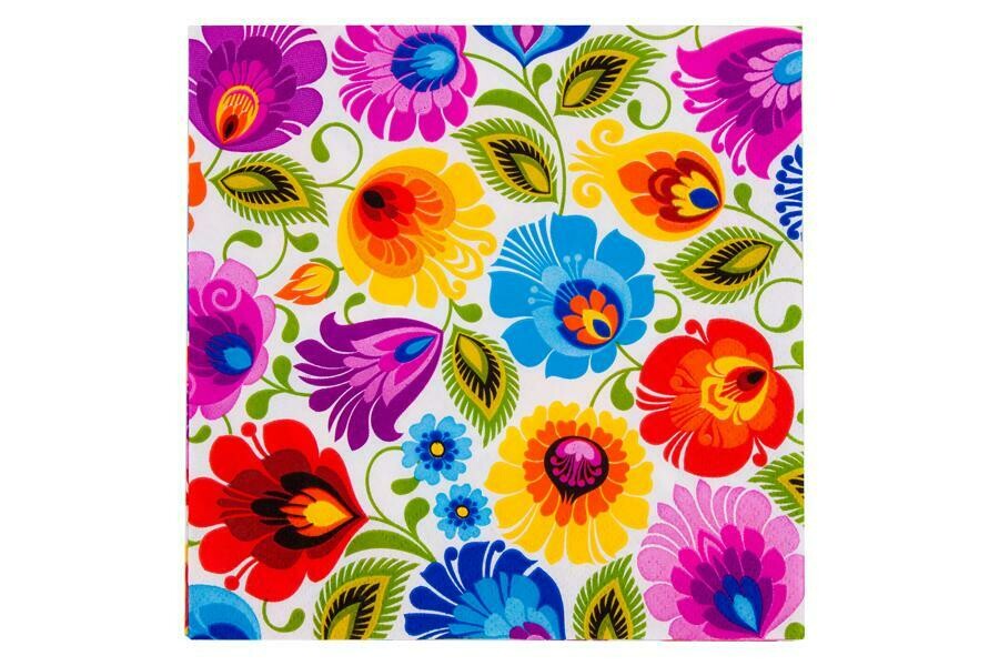 Serviettes de table folk polonais
