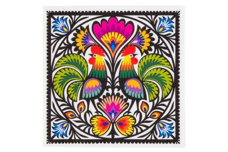 Serviettes de table folk polonais