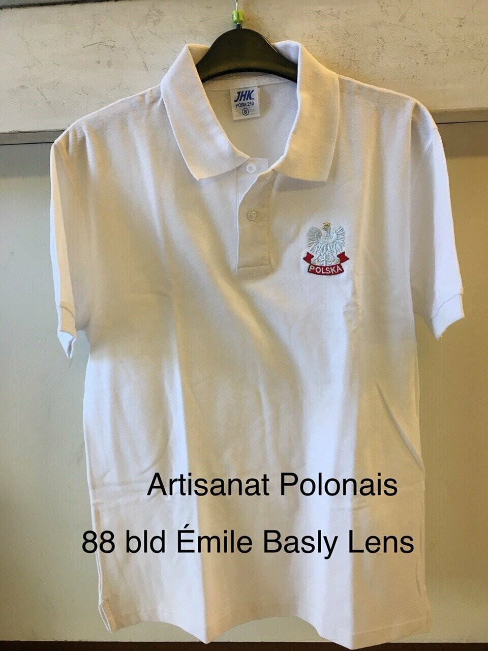 T SHIRT POLO POLSKA BLANC Brodé