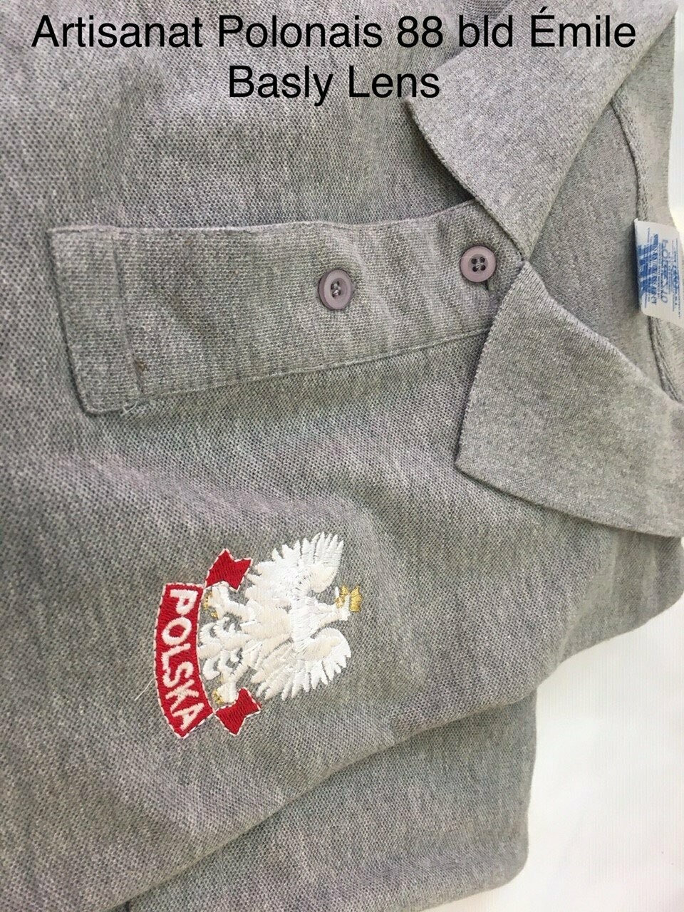 T SHIRT POLO POLSKA BLANC Brodé