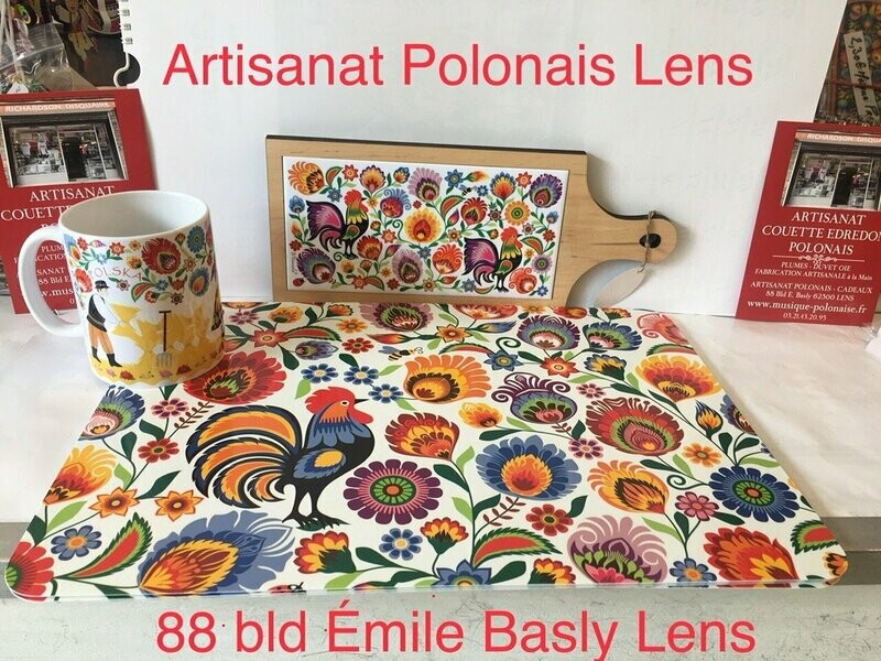 SET DE TABLE  Pologne COQ FLEURS de LOWICZ