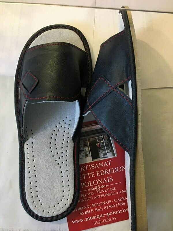 PANTOUFLES HOMME nus pieds MARINE