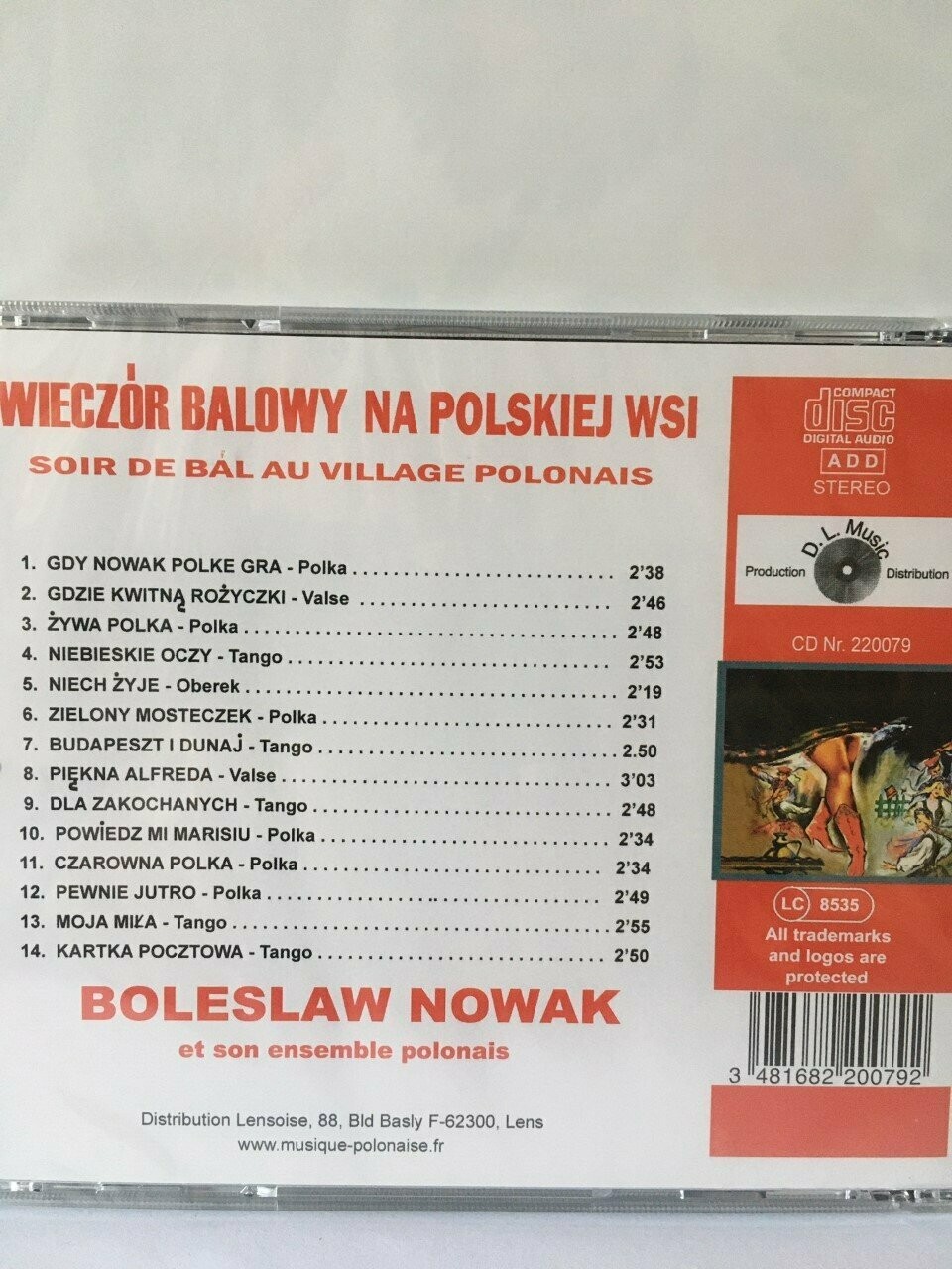 CD BOLESŁAW NOWAK Soir de Bal au Village Polonais