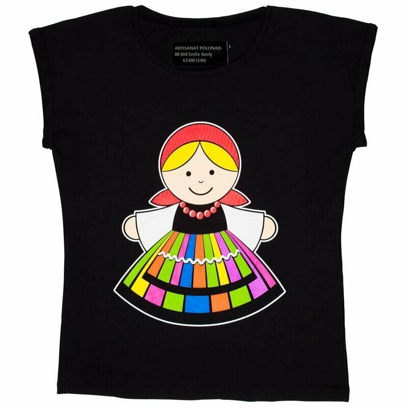 T SHIRT FEMME folk polonais POUPÉE POLONAISE