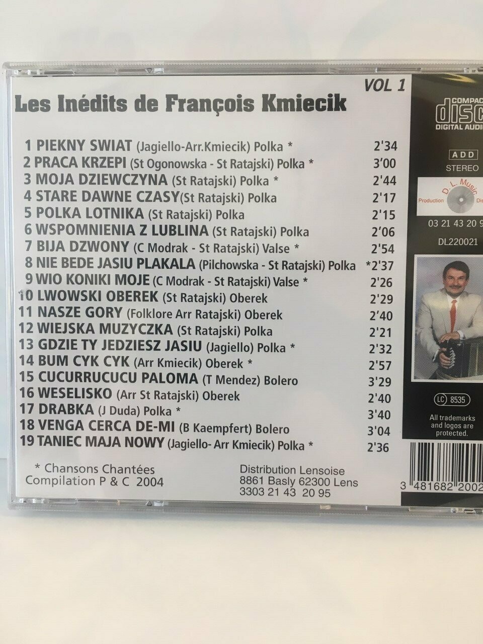 CD FRANÇOIS KMIECIK les Inédits VOL 1
