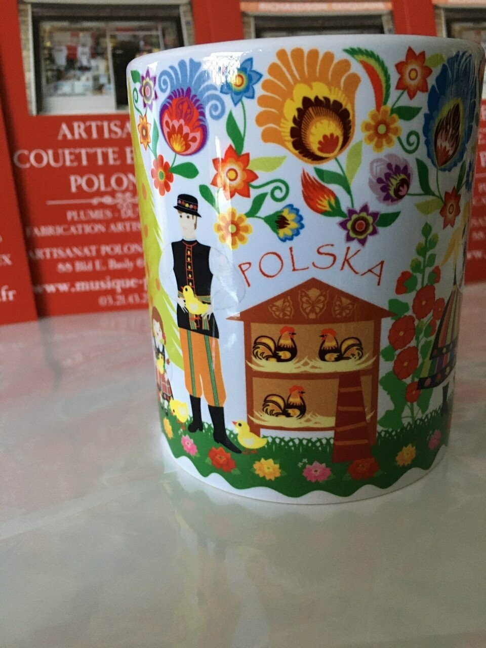 MUG folk Polonais LE POULAILLER
