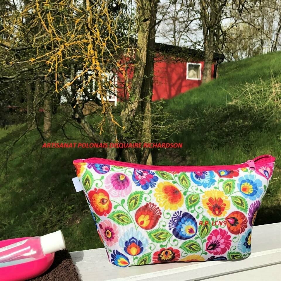 TROUSSE DE TOILETTE folk polonais ŁOWICZ
