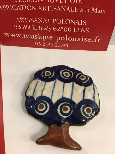 MAGNET PORCELAINE BLEUE BOLESŁAWIEC