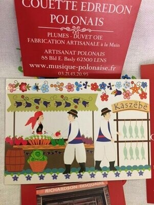 Carte postale simple folk Polonais