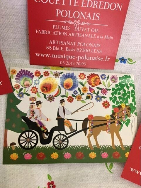 Carte postale simple folk Polonais
