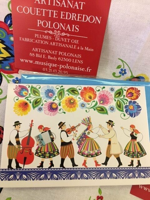 CARTE POSTALE DOUBLE FOLK POLONAIS