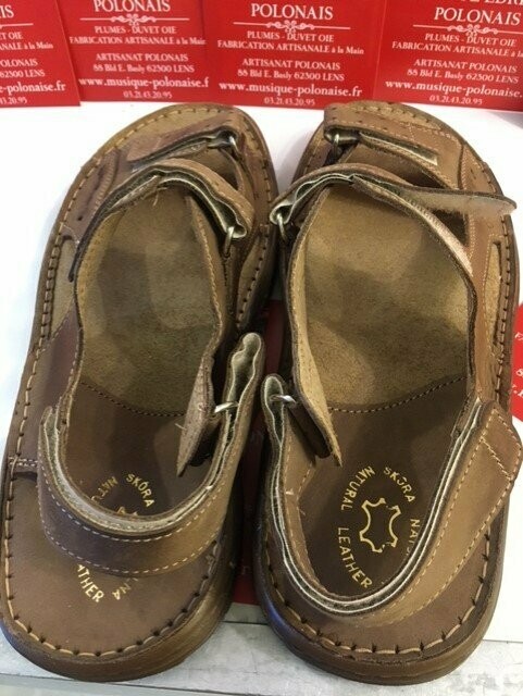 PANTOUFLES HOMME NUS PIEDS