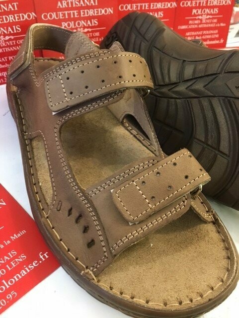 PANTOUFLES HOMME NUS PIEDS