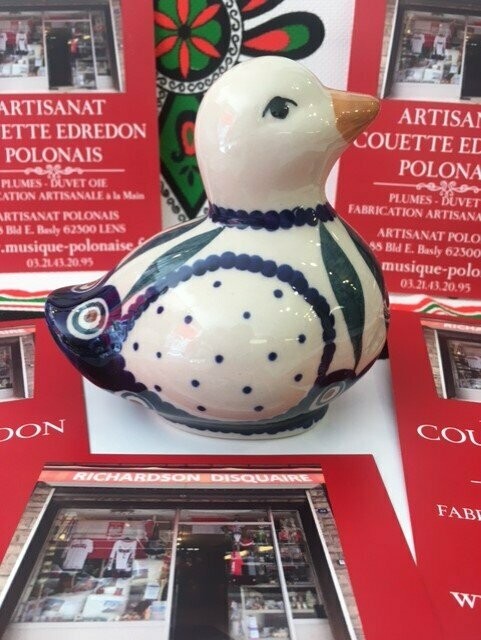 Décoration Artisanale CANARD vaisselle de Boleslawiec Pologne