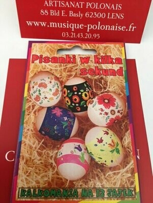 Décor Oeufs de Pâques CALQUE KALKOMANIA thermocollant