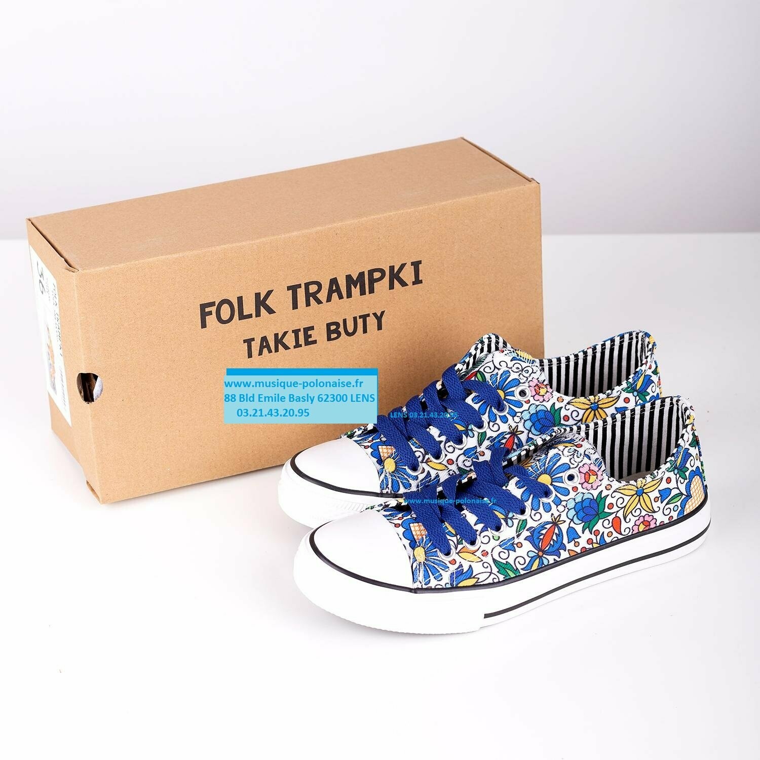 BASKETS FEMME FOLK KASZUBE BLANCHE POLOGNE