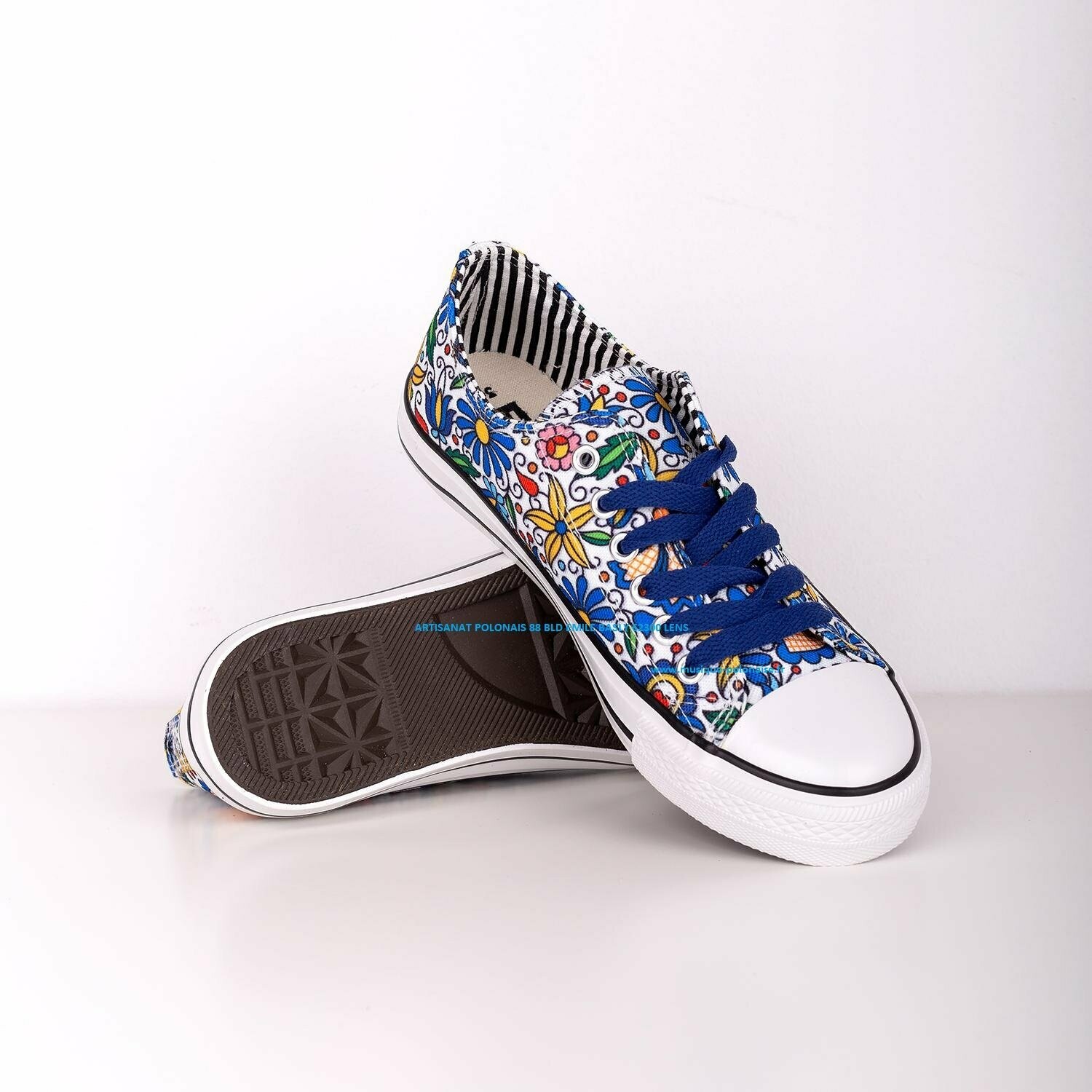 BASKETS FEMME FOLK KASZUBE BLANCHE POLOGNE