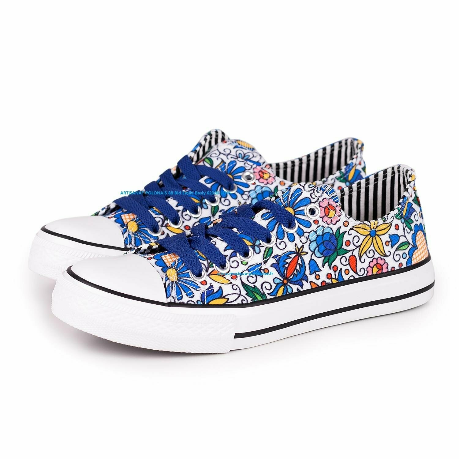 BASKETS FEMME FOLK KASZUBE BLANCHE POLOGNE