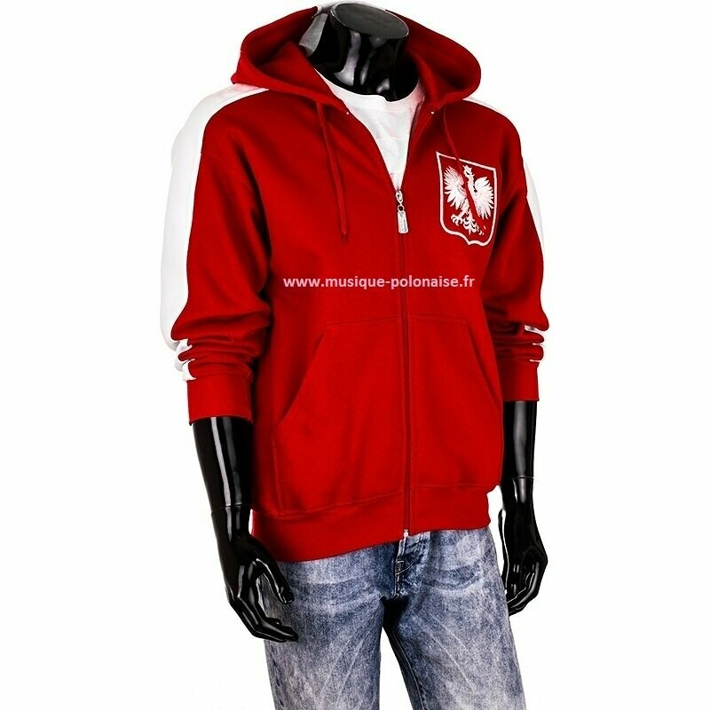 VESTE sweat POLSKA A CAPUCHE