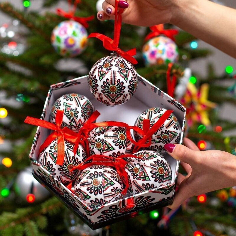 BOULES de Noel GORALSKIE LA BOITE de 7 pièces