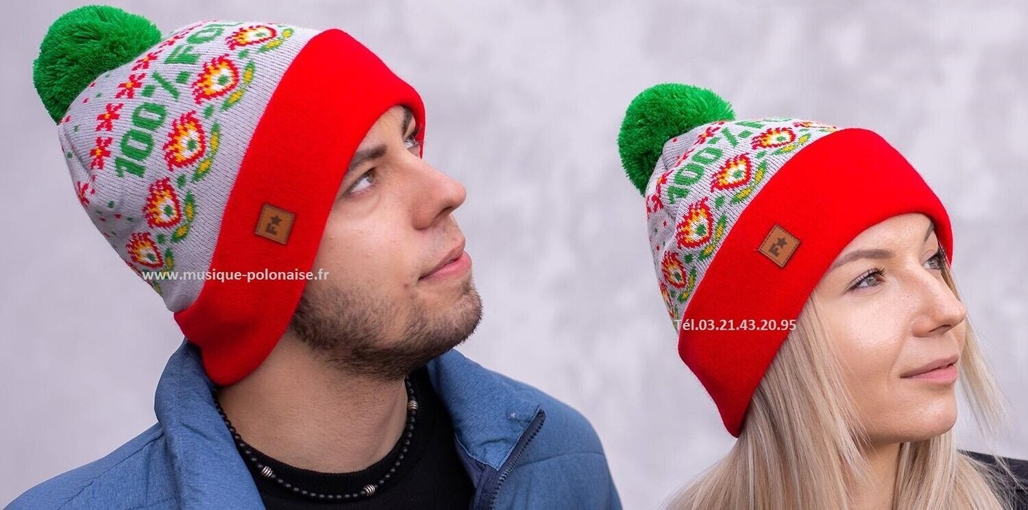 BONNET MIXTE 100% FOLKLOR LOWICZ POLOGNE