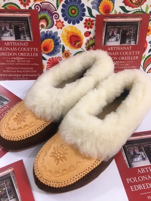 Pantoufles femme ZAKOPIANKI mocassins fourrés