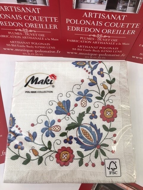 Serviettes de table folk polonais Serviettes de table folk polonais