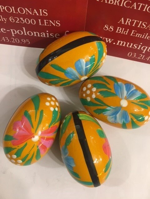 Oeuf de Pâques Pisanki moyen bois