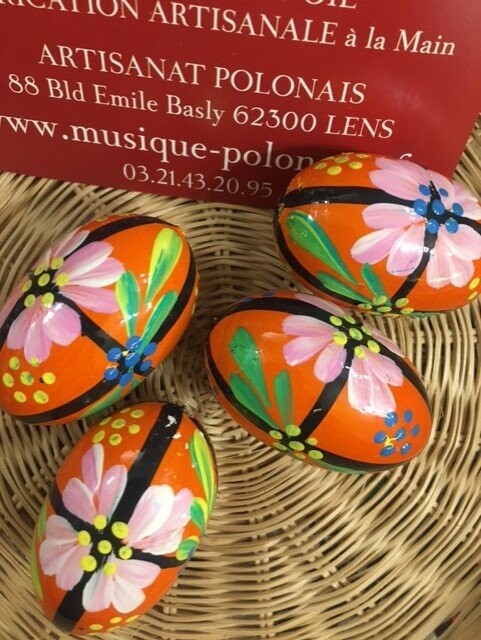 Oeuf de Pâques Pisanki moyen bois