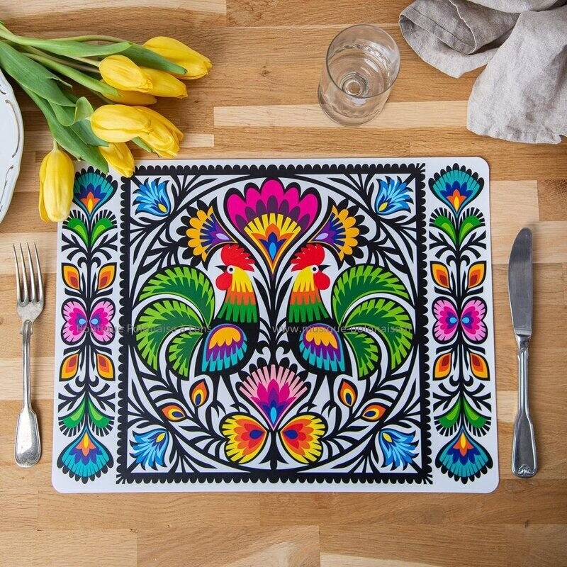 set de table motif LOWICZ coq