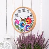 HORLOGE murale motif Folk Polonais