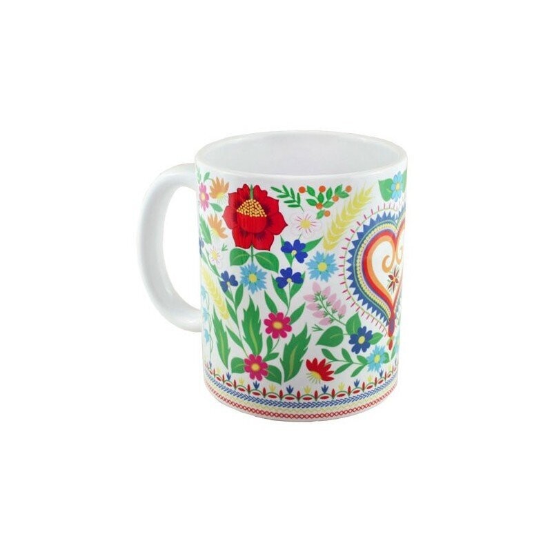 MUG folk Polonais coeur