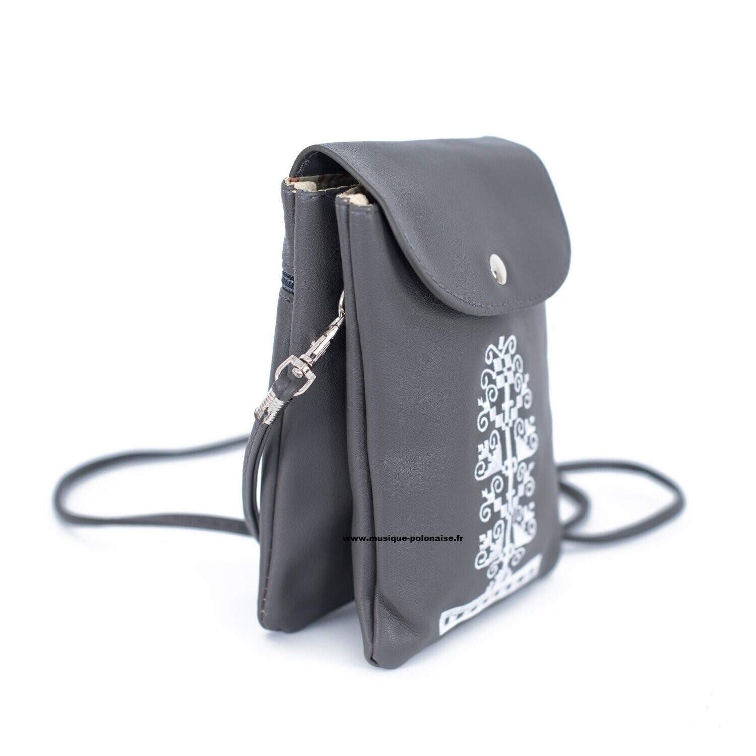 Sac pochette brodé rouge