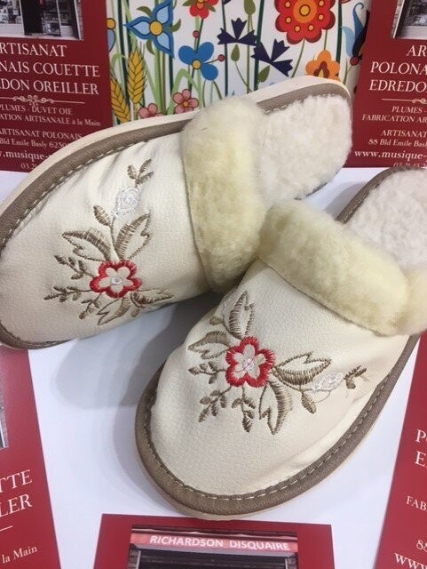 Pantoufles femme fourrées