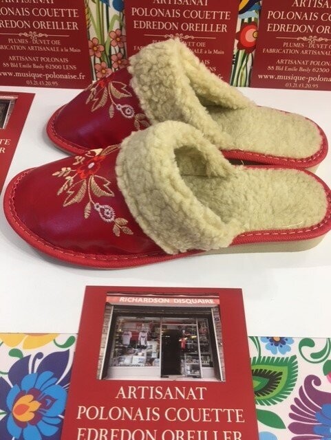 Pantoufles femme fourrées