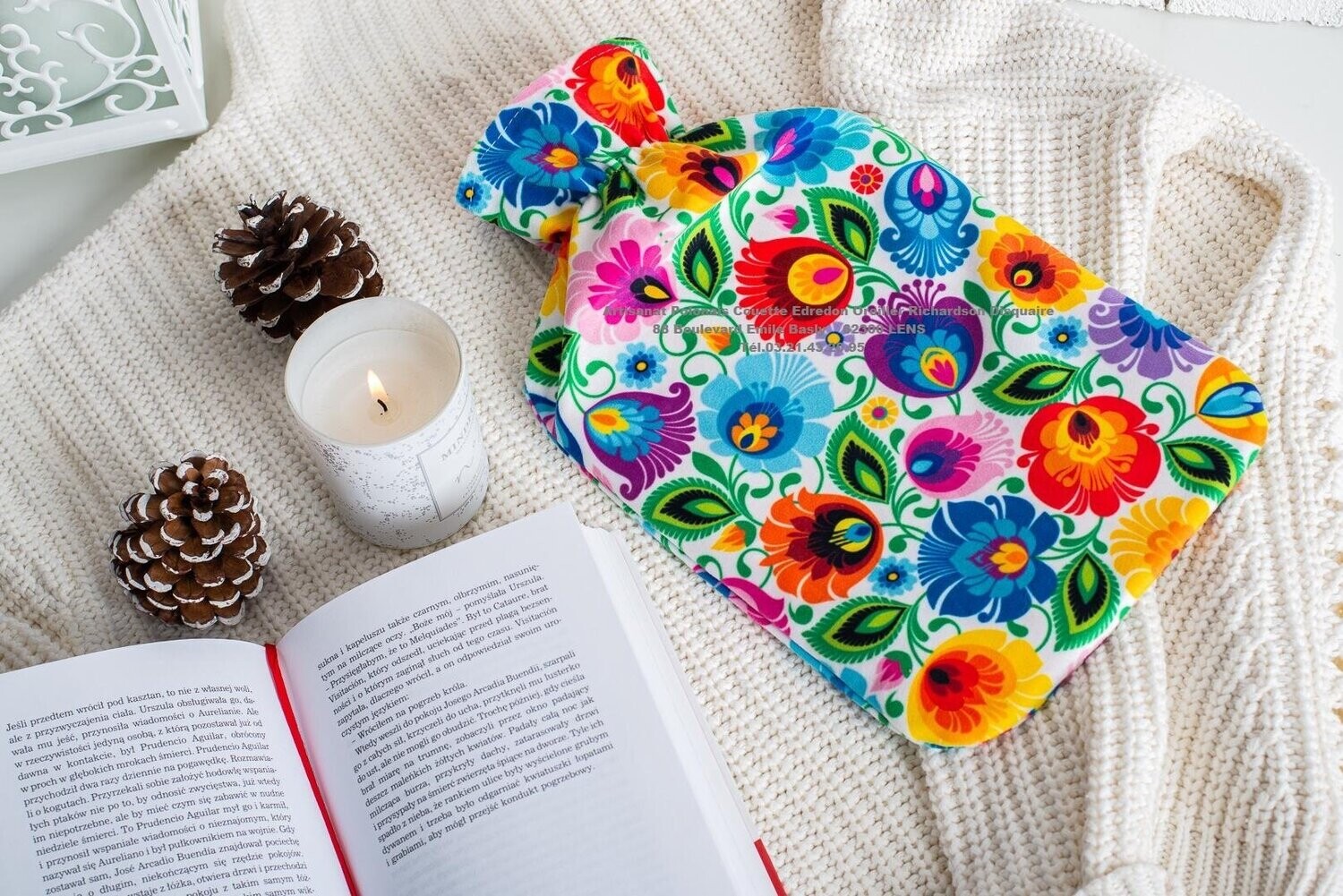 Bouillotte motif Folk Polonais