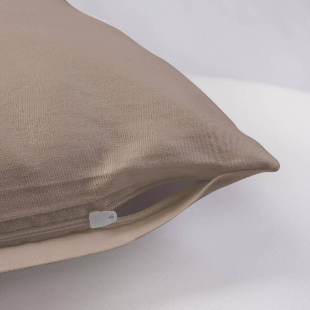 Taie d'oreiller beige fonce 70x80