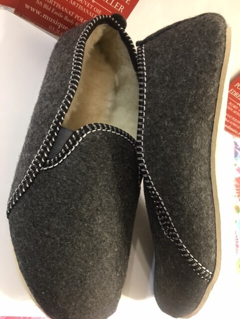 pantoufles homme fourrées