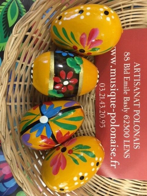 Oeuf de Pâques Pisanki moyen bois