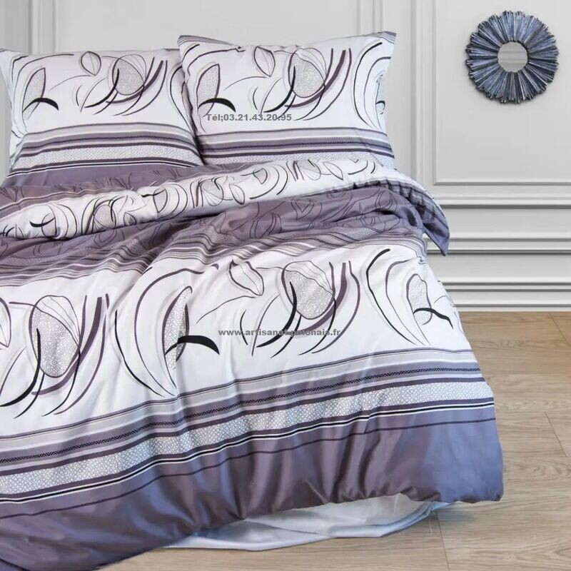 Parure de lit 160x200 housse + 2 taies 70x80