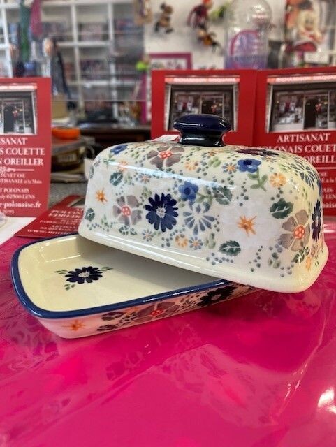 VAISSELLE BEURRIER en Porcelaine de Boleslawiec