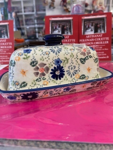 VAISSELLE BEURRIER en Porcelaine de Boleslawiec