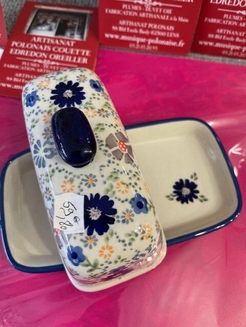 VAISSELLE BEURRIER en Porcelaine de Boleslawiec