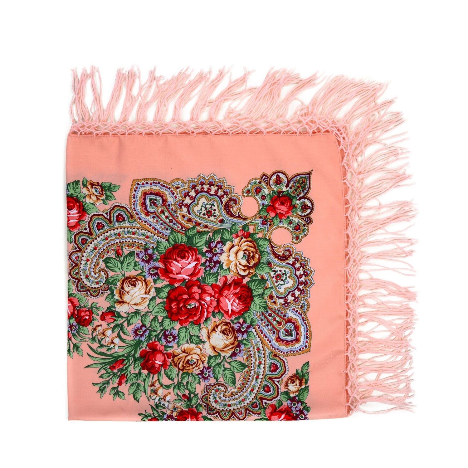 FOULARD Polonais Franges Laine