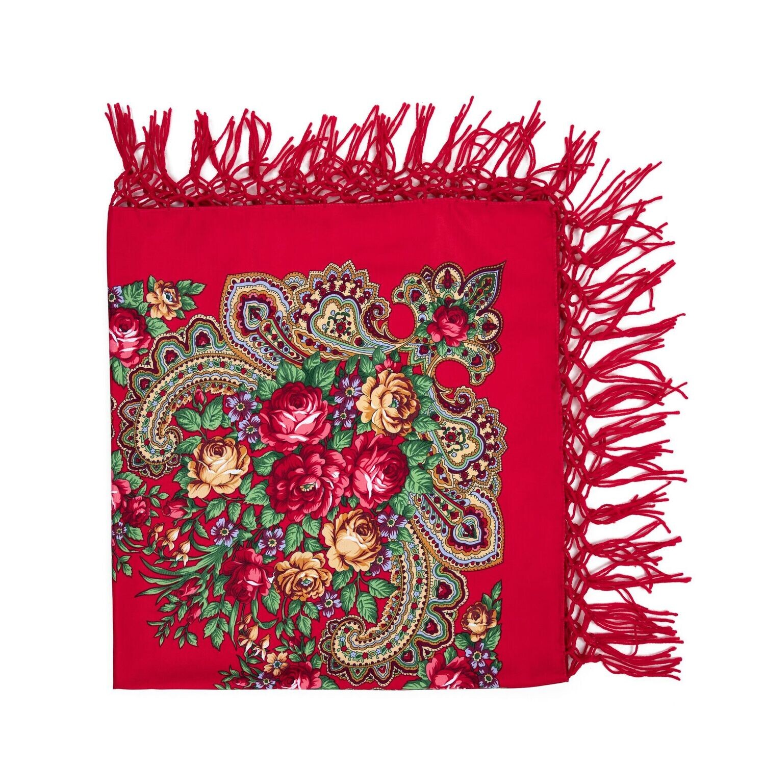 FOULARD Polonais Franges Laine