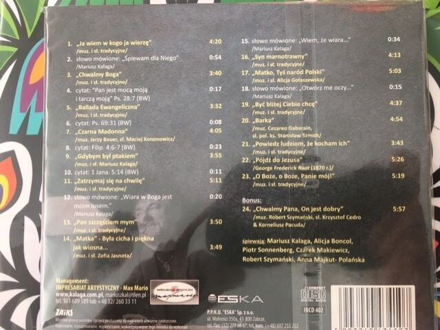 CD KALAGA MARIUSZ Ja wiem w kogo ja wierze Czarna Madonna - Barka