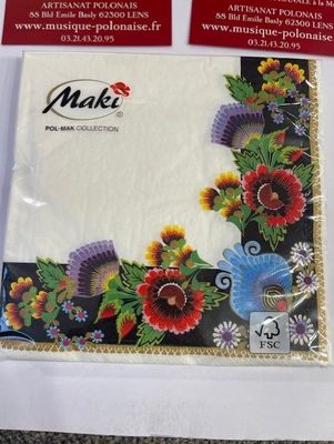 Serviettes de table folk polonais