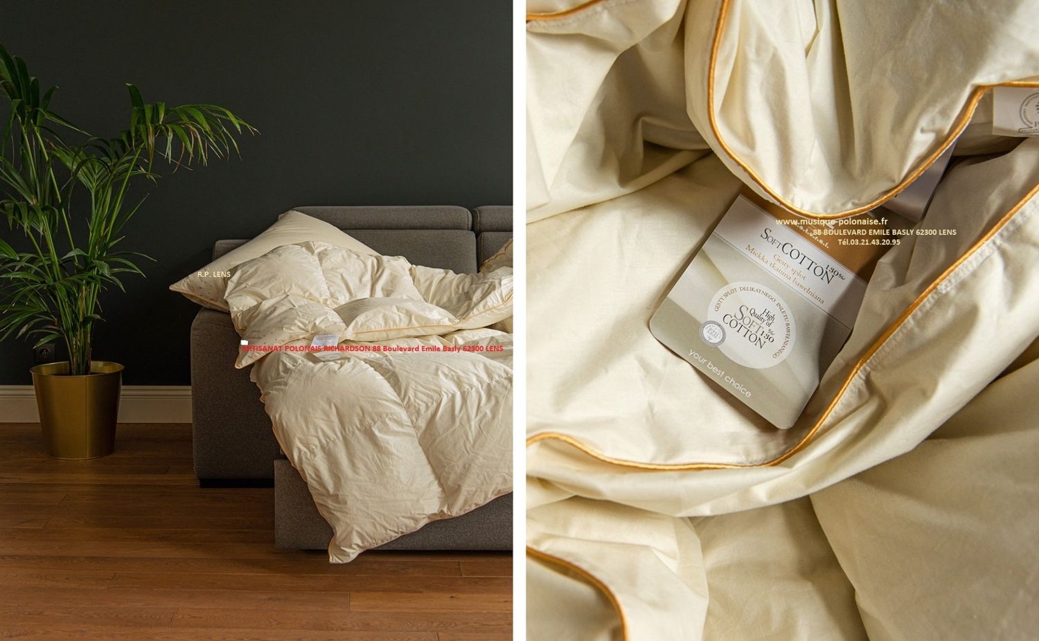 COUETTE en duvet OIE 140x200 1400gr