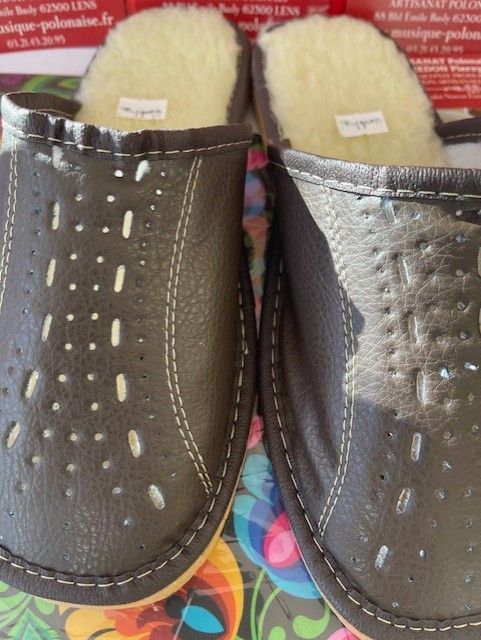 Pantoufles homme fourrées