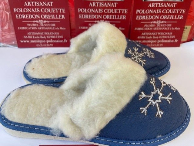 Pantoufles femme fourrées